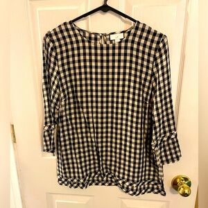 J Jill Gingham Blouse